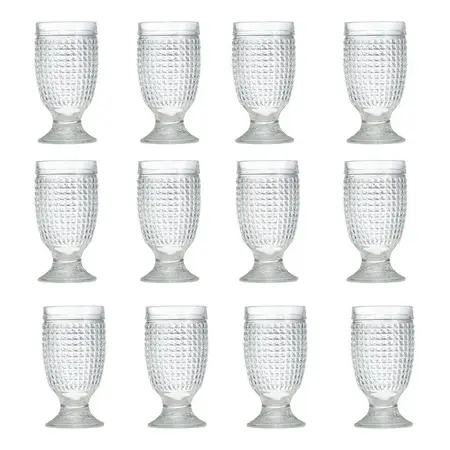 Copa De Agua Barroco Wheaton Vidrio Labrado 250ml X12 Unid Transparente