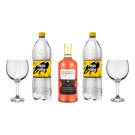 Copa Gin Tonic 2uni + Gin Heraclito M + 2 Tonica Santa Quina