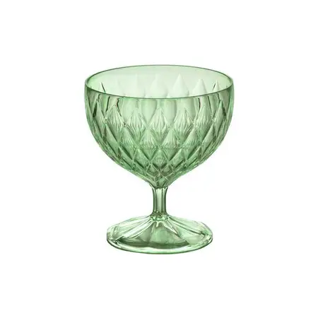 Copa Postre Acrilico 350ml Carol Glamour Helado Frutas Color Verde