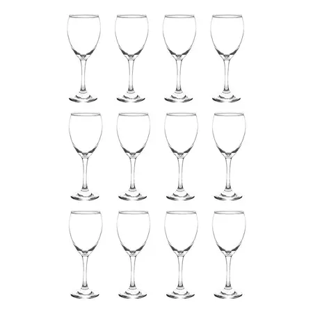Copa Versalles Cristar Vino Vidrio 244ml Vidrio X12 Unidades Color Transparente