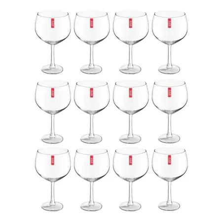 Copas Gin Tonic Copón 620ml Vidrio Rona Corte Frio X12 Unid. - Transparente