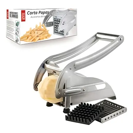 Corta Papas Fritas Rebanador Acero Inoxidable Practico Bar