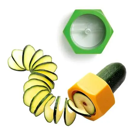 Cortador De Frutas Y Verduras En Espiral Manual Decoracion Verde