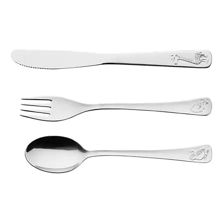 Cubiertos Tramontina Friends Niños Cuchara Tenedor Cuchillo Acero Inox