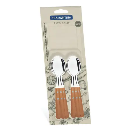 Cuchara Cucharita De Te Mango Madera Dynamic X 12 Tramontina Color Del Mango Madera