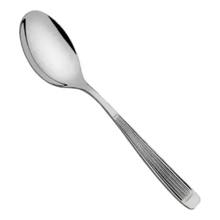 Cuchara De Desayuno Y Postre Carol 15 Cm Acero Rayada X1 Acero