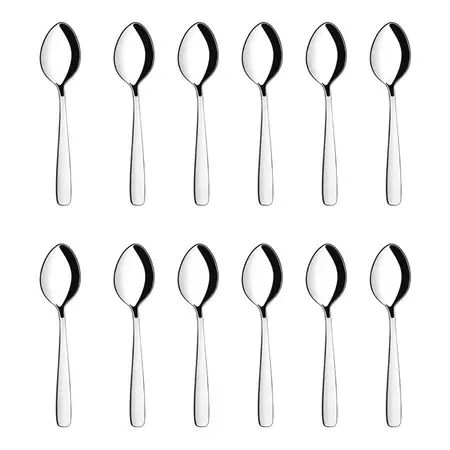 Cuchara De Mesa Amazonas Tramontina Acero Inoxidable X 12 Plateado