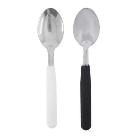 Cuchara De Mesa Mango Plástico Negro Carol Acero Inoxi X12 U Negro