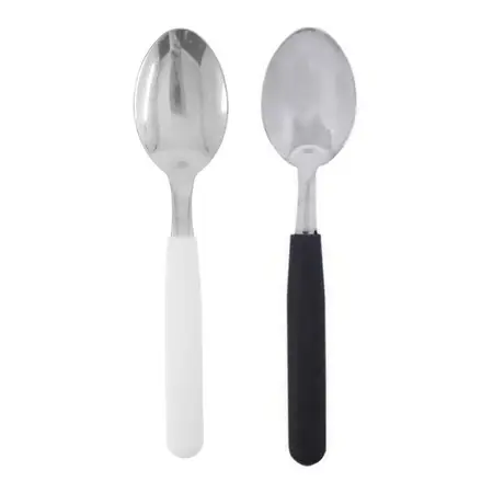 Cuchara De Mesa Mango Plástico Negro Carol Acero Inoxi X 1 U Negro