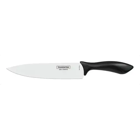 Cuchillo Chef Tramontina Affilata Acero Inoxidable Negro 8