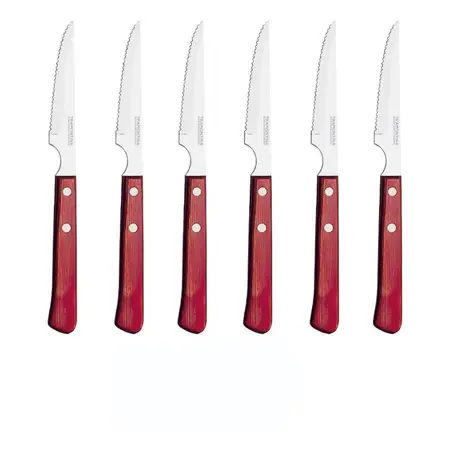 Cuchillo Mango Español Polywood Tramontina X 6 Unid Encuo - Cerezo