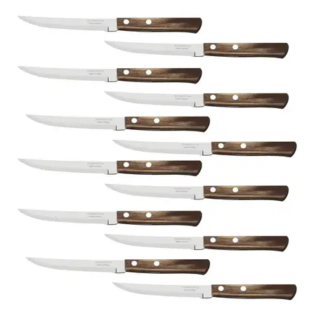Cuchillo Para Asado Polywood Tramontina Roble 5 PuLG X12 Uni - Roble