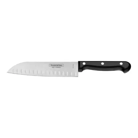 Cuchillo Santoku Carnicero Ultracorte Tramontina Cuchilla 7' Negro
