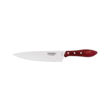 Cuchillo Tramontina Cocina 8 Acero Inox Polywood Cerezo