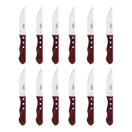 Cuchillo Tramontina Polywood Jumbo Asado Ac X12 Envio Gratis Cerezo