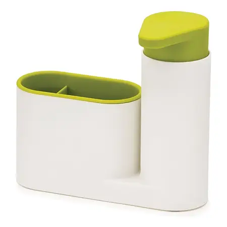 Dispenser Para Detergente Porta Esponja Cepillo Jabón Cocina Color Blanco