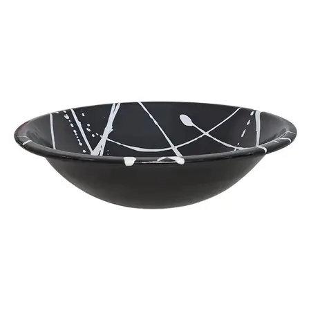 Ensaladera Con Diseño Enlozada Bowl Honda Reforzada 26cm X 1 Negro