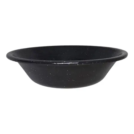 Ensaladera Enlozada Chica Vajilla Honda Reforzada 21cm X 1u Negro