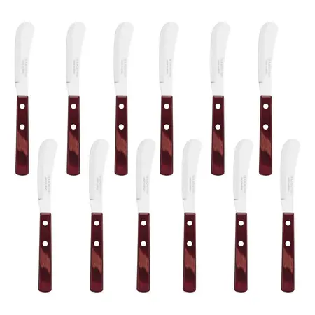 Espatula Manteca Untar Tramontina Acero Inox Untadora 3' X12 - Marrón Claro