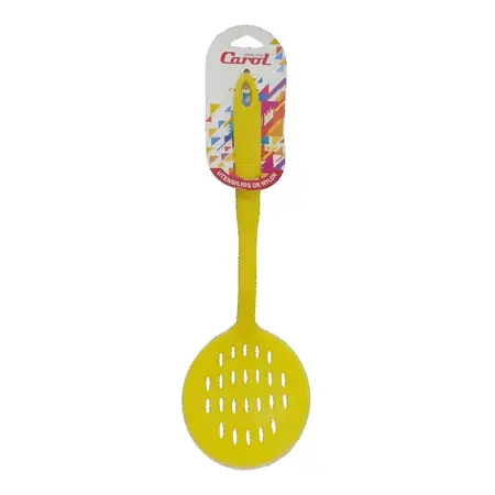 Espumadera Carol Utensilio De Nylon Cocina Colores 34cm Amarillo