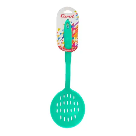 Espumadera Carol Utensilio De Nylon Cocina Colores 34cm Aqua