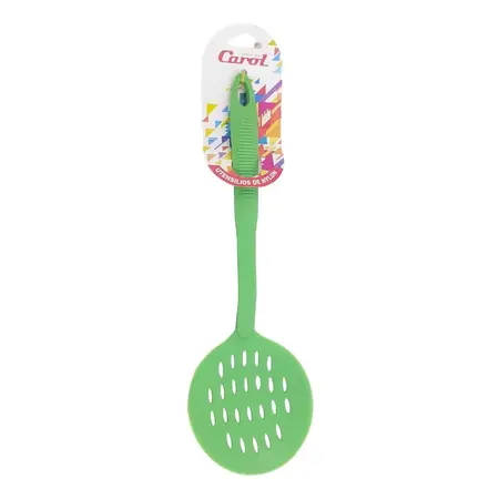 Espumadera Carol Utensilio De Nylon Cocina Colores 34cm Verde