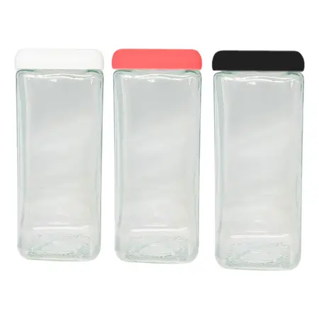 Frasco Cuadrado 2 L Vidrio Tapa Plástica Colores | Invicta - Al Azar