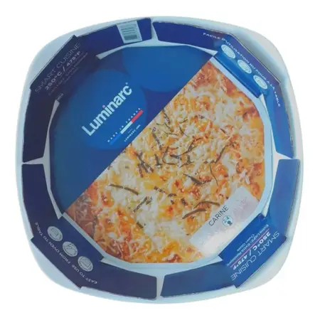 Fuente Asadera Carine Luminarc Cuadrada Vidrio Templado 2 L - Blanco