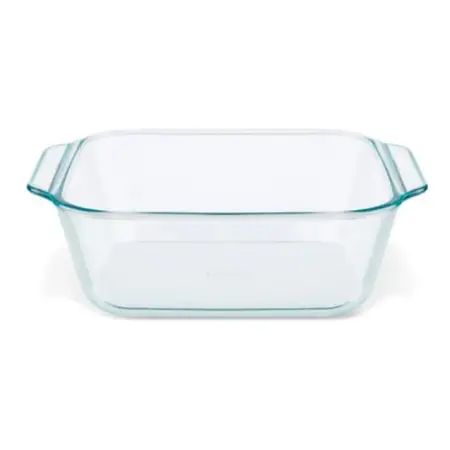 Fuente Cuadrada Pyrex 20x20 Cm 2,5 Lts Vidrio Templado Transparente