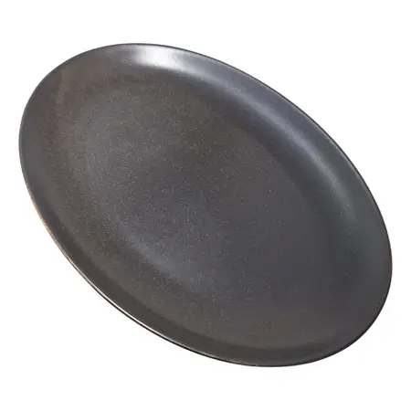 Fuente Oval 35cm Glaze Diseño Porcelana The Kitchen Elements Negro