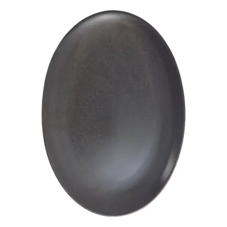 Fuente Oval 38cm Glaze Diseño Porcelana The Kitchen Elements Negro