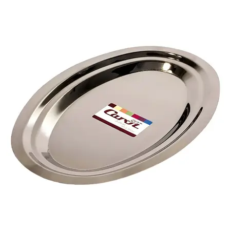 Fuente Oval Doble Bajada Acero Inoxidable Carol 26,5x16cm Color Plateado