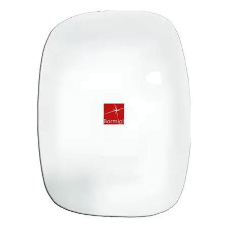 Fuente Rectangular Grande 28x20 Cm Vidrio Templado Bormioli Color Blanco