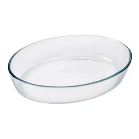 Fuente Vidrio Templado Oval 2.4lts 30x21cm Horno Marinex Transparente