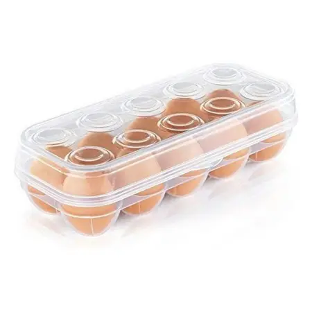 Huevera Plastica Para 10 Unidades Practico Deco Piu Online Color Transparente