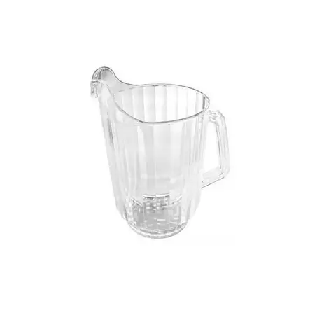 Jarra Acrilica Facetada 1,6 Lts Plastic Jugo Cervez Agua X1 Transparente