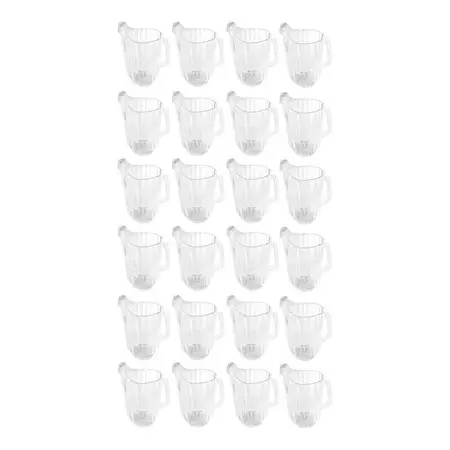 Jarra Acrilica Facetada 1,6 Lts Plastic Jugo Cervez Agua X24 Transaparente