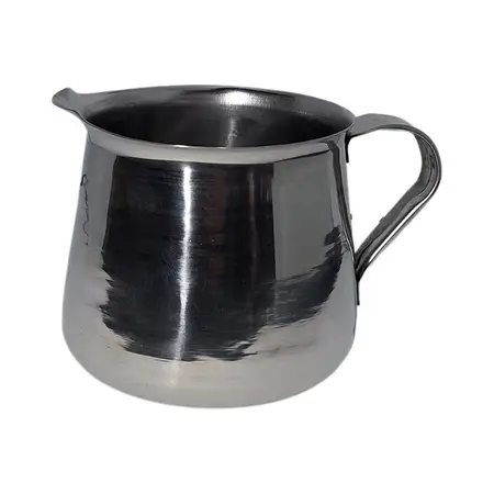 Jarra Lechera 500 Ml Acero Con Pico Vertedor Premium Plateado