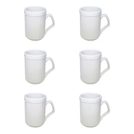 Jarrito Café Doble Tsuji 200ml Gastronómico Porcelana X 6 U Color Blanco