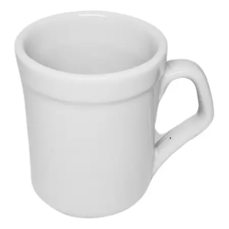 Jarrito Cafe Doble Pocillo Taza Porcelana Blanca X 1 Unidad Blanco Clásico
