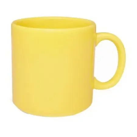 Jarro Taza Mug 360 Ml Cerámica Biona Con Asa Colores Amarillo