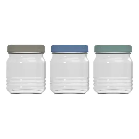Jua Frasco Vidrio Chico 500ml Organizador Tapa A Rosca Nadir Surtido