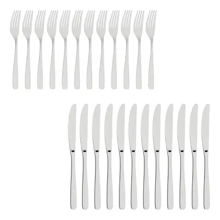Juego Cubiertos Cosmos Lisos Set X 24 Tramontina Original Cuchillo Mesa