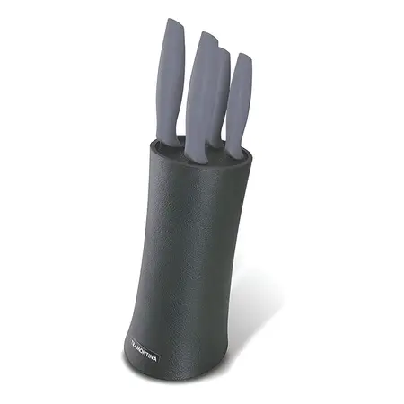 Juego De Cuchillos Tramontina Onix De 5 Piezas, Color Gris