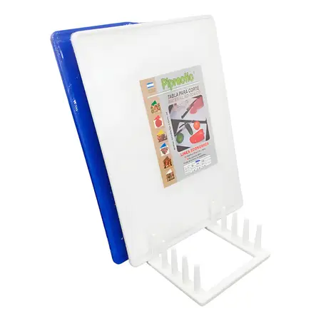 Juego De Tablas De Picar Con Soporte 7 Pzs 35x50 Plástica Color Al Azar Combo Gastronomico