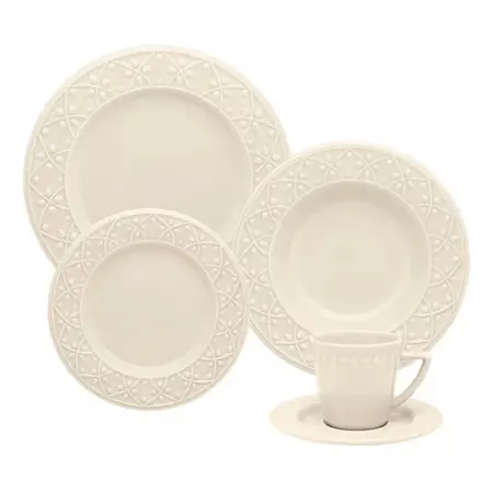Juego De Vajilla Platos + Tazas Ceramica Oxford 20 Piezas 4p Variado