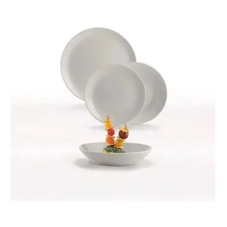 Juego Plato Playo Hondo Postre Luminarc Diwali Temp Set X18u Granit