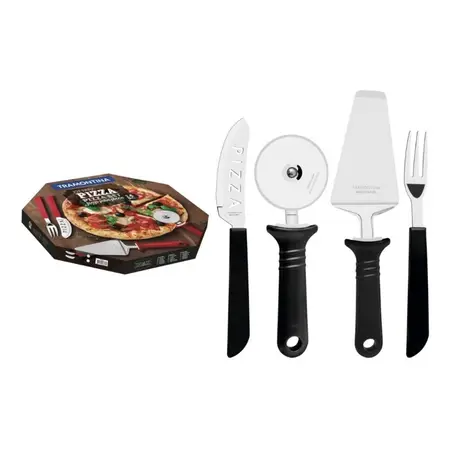 Kit Para Pizza Tramontina 14 Piezas Acero Inoxidable C/ Caja