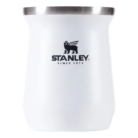 Mate Stanley Original Blanco Negro Acero Inoxidable X 1 Un Blanco