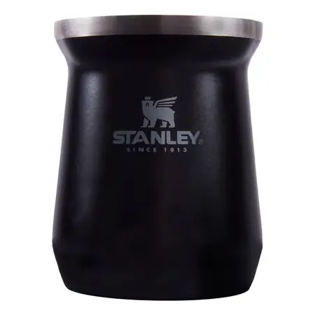 Mate Stanley Original Blanco Negro Acero Inoxidable X 1 Un Negro